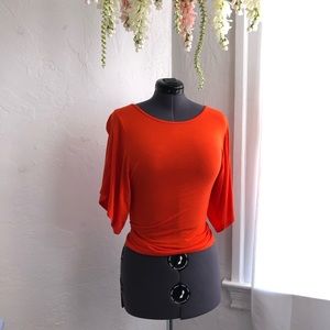 Orange Loose Sleeve Top
